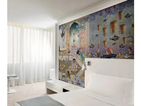 Carta da parati in stile orientale Mondrian Doha di London Art