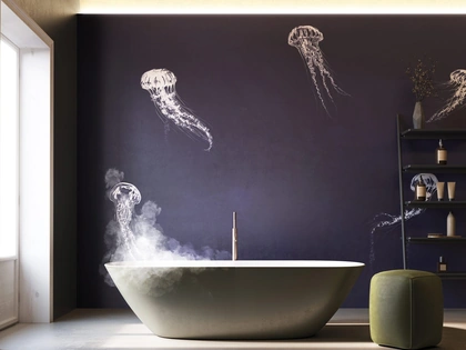 Carta da parati con animali marini Onera di Instabilelab