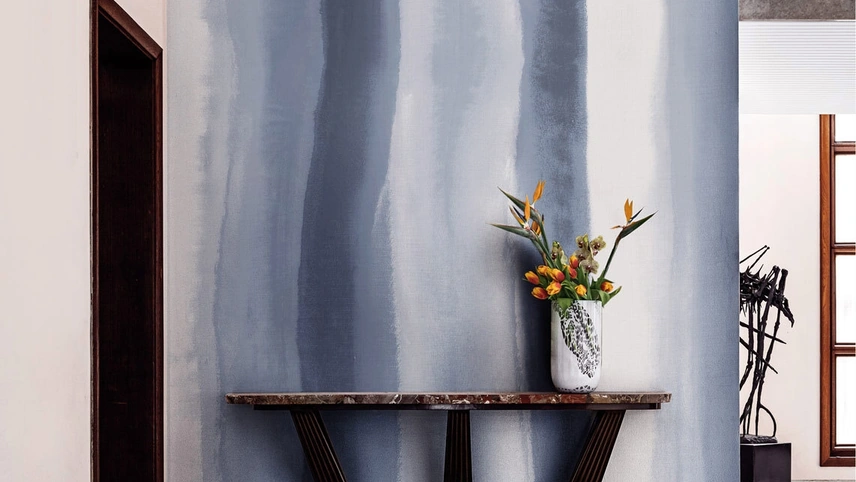 Carta da parati Soft Stripe Clouds di London Art