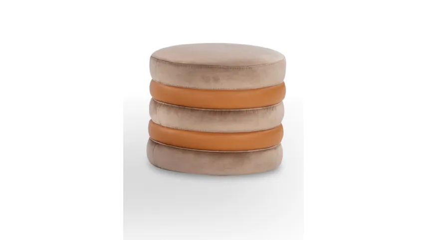 Pouf di design in tessuto Macarons di Calia