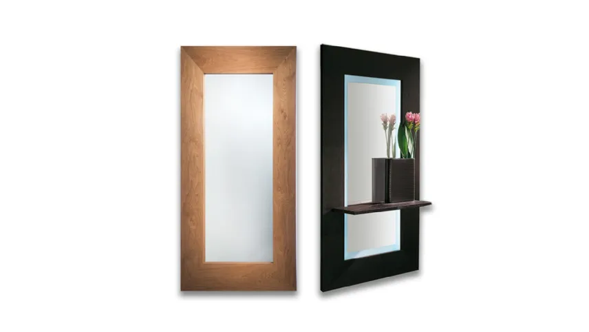 Specchio moderno con cornice in legno e laccato Sibilla di Riflessi