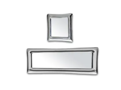 Specchio moderno Sinuo con cornice bombata in cristallo specchiante di Riflessi