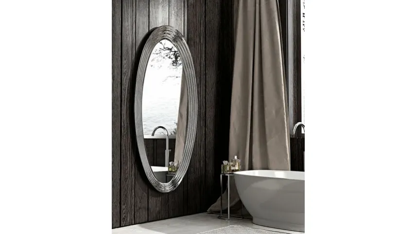 Specchio Queen con cornice in cristallo di Riflessi