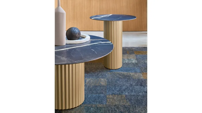 Tavolino Enea con top in ceramica di Riflessi