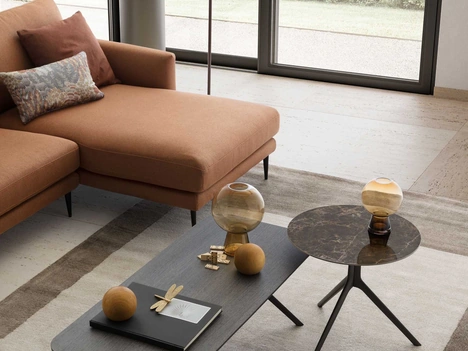Tavolino Silky rettangolare in rovere grigio di Le Comfort