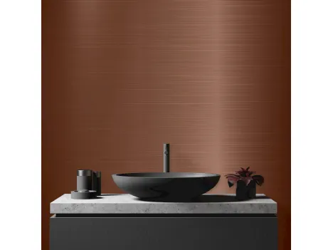 Pannello Decorativo WPBS monocromatico con effetto bronzo spazzolato di Pintdecor Wallpanel