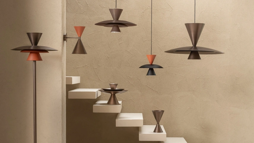 Lampada in metallo verniciato Chiara di Riflessi