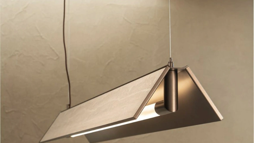 Lampada a sospensione Lucilla S in metallo e ceramica di Riflessi