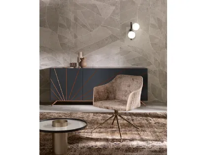 Lampada da parete Twist Applique in metallo con due bulbi in vetro bianco satinato di Riflessi