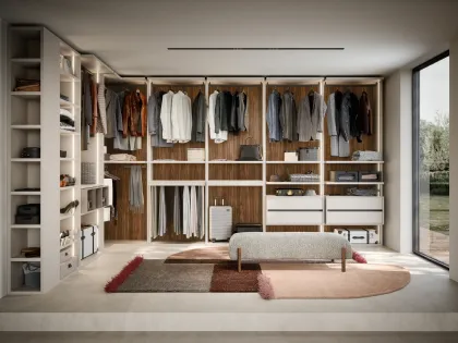 Cabina Armadio Ben in laccato opaco ed Ecolegno di Novamobili