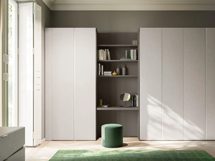 Armadio ad ante battenti con vano scrivania Tratto 29 di Orme