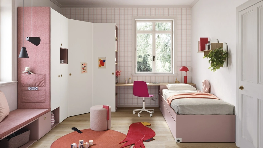 Cameretta Salvaspazio con Letti Estraibili di Nidi