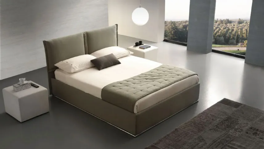 Letto in tessuto imbottito Asia di Ergogreen