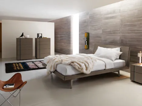 Letto Febo 1|0 in legno con testiera di Sangiacomo