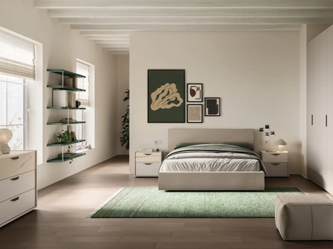 Letto in tessuto Lucas Night 10 di Orme