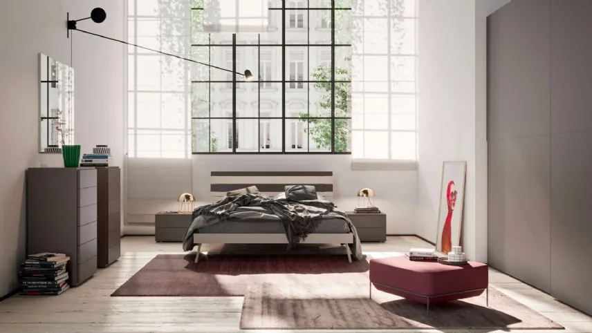 Letto con testiera moderna Segno di Orme