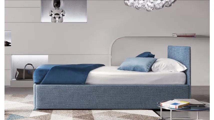 Letto Gelsomino in tessuto con secondo letto estraibile di Le Comfort