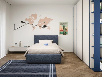 Letto singolo Swell con contenitore di Nidi