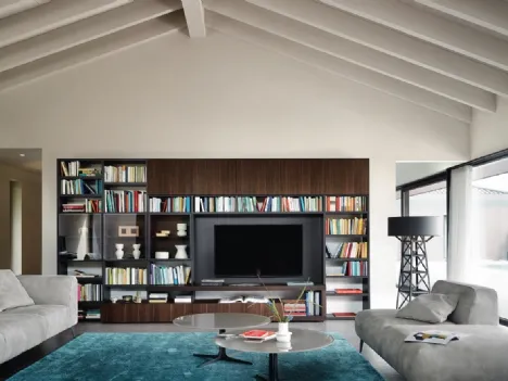 Libreria con vano porta TV Modo M6C61 di Sangiacomo