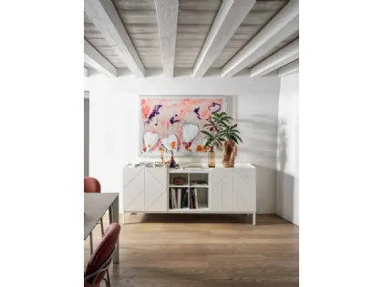 Madia Pica Legno Laccato Decorato di Bontempi