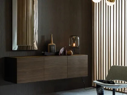Madia sospesa in legno di Rovere Coke Linea di Riflessi
