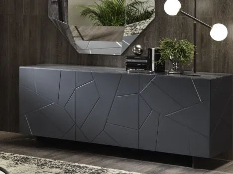 Madia in legno laccato Segno di Riflessi