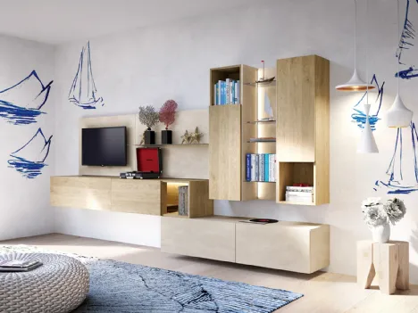Parete Attrezzata Sky 207 di Astor Mobili