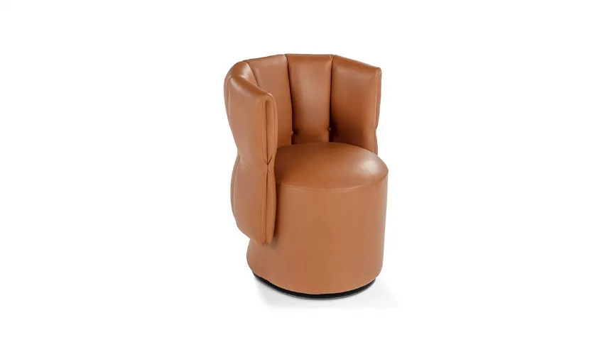 Poltroncina di design in pelle Madame G di Calia
