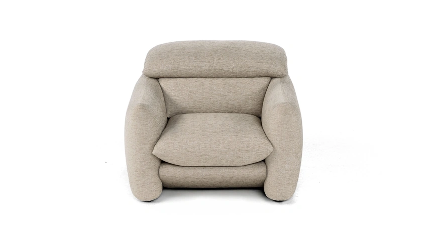 Poltrona in tessuto imbottito Choco Magic di Calia