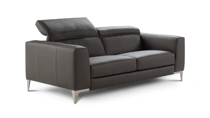 Divano relax lineare in pelle Raoul di Calia