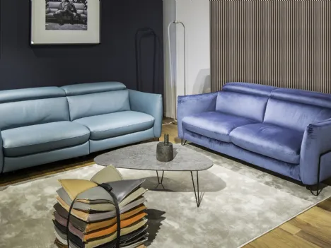 Salotto relax Confetto in pelle e tessuto di Calia