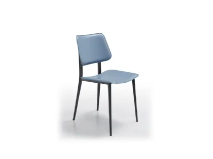 Sedia Joe S M CU in cuoio e metallo di Midj