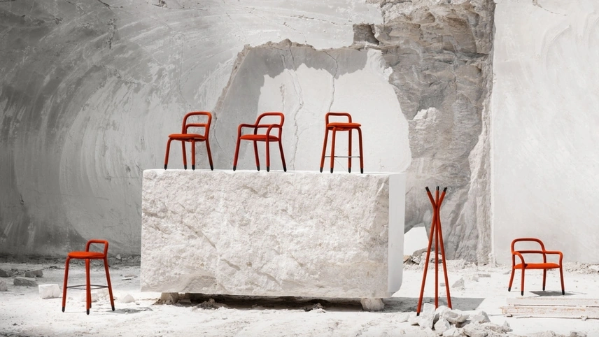 Sgabello imbottito Pippi di Midj