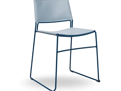 Sedia in cuoio Slim di Midj