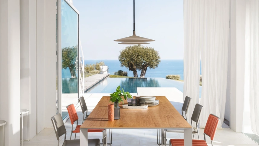 Sedia in tessuto Slim di Midj