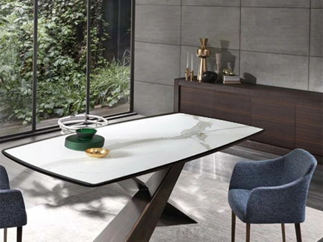 Tavolo Living in legno e ceramica di Riflessi