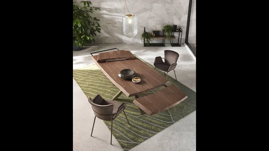 Tavolo allungabile in legno Shangai di Riflessi