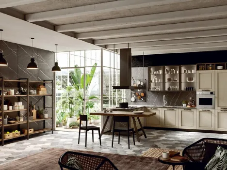 Cucina Classica ad angolo Opera in legno massello di Astra