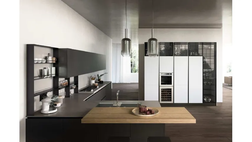 Cucina Design con penisola Kappa composizione 03 di Armony