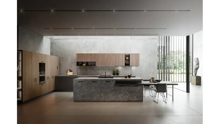 Cucina Design con isola Rho composizione 03 di Armony