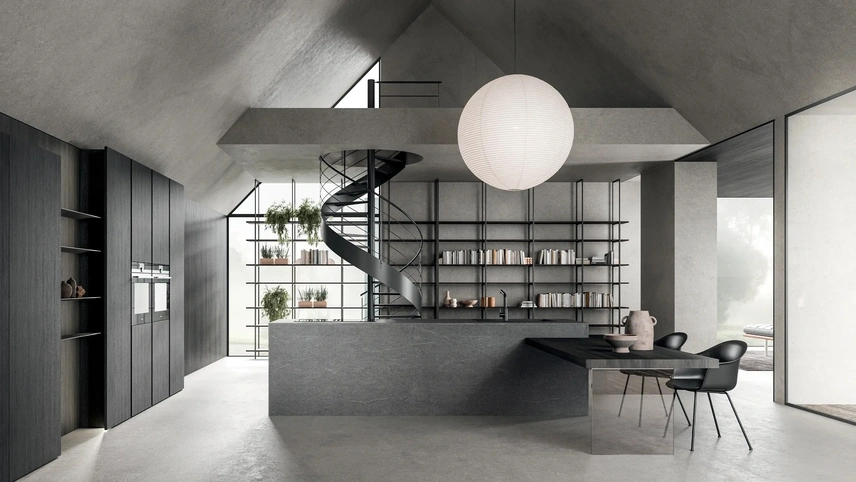 Cucina Design con isola HC-08 Minimal Design 05 di Astra