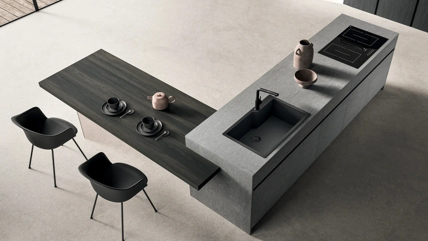 Cucina Design con isola HC-08 Minimal Design 05 di Astra