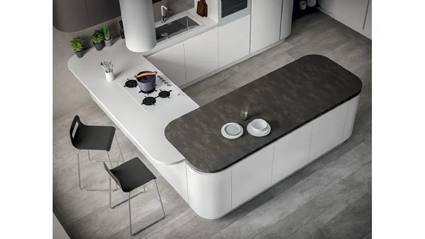 Cucina Design con penisola XXL 05 di Astra