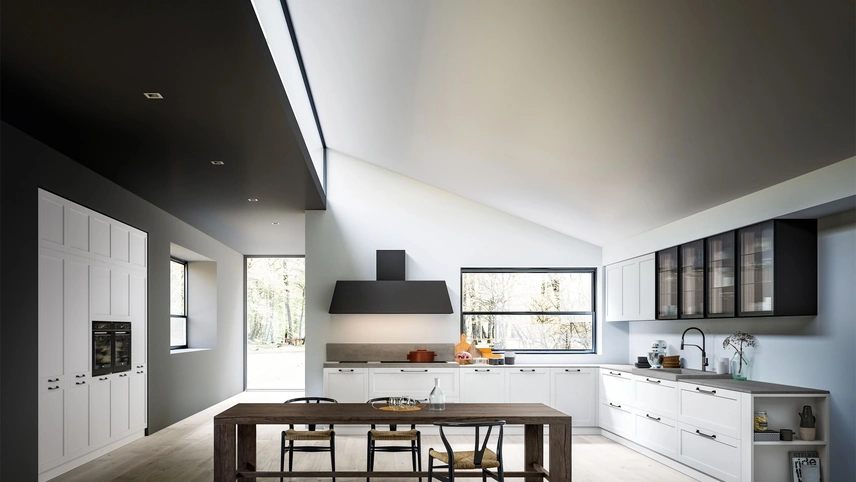 Cucina Design angolare Etro Portrait 36 in pet laccato di Armony