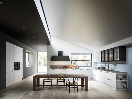 Cucina Design angolare Etro Portrait 36 in pet laccato di Armony