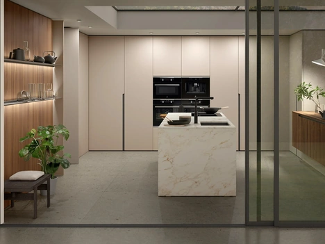 Cucina Design HC-08 Design 01 in laccato e legno di Astra