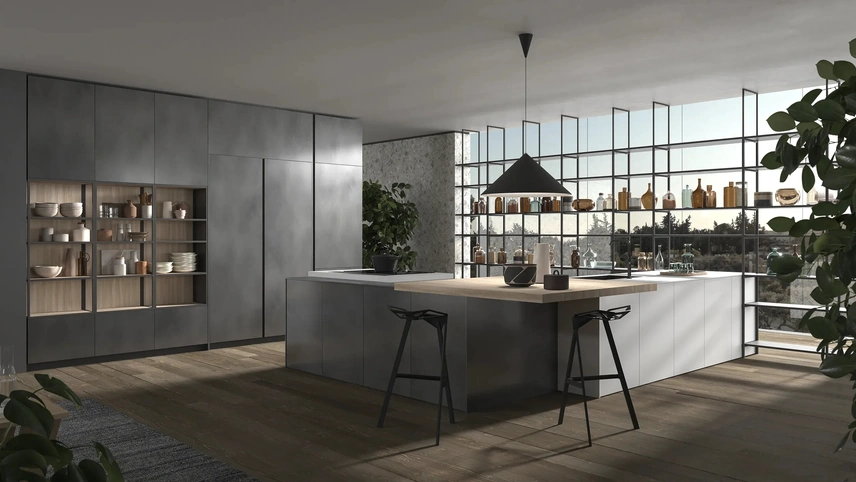 Cucina Design con penisola HC-08 High Design 10 di Astra