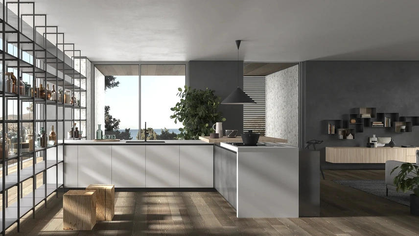 Cucina Design con penisola HC-08 High Design 10 di Astra