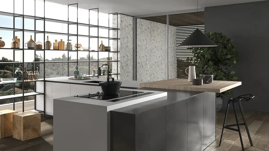 Cucina Design con penisola HC-08 High Design 10 di Astra