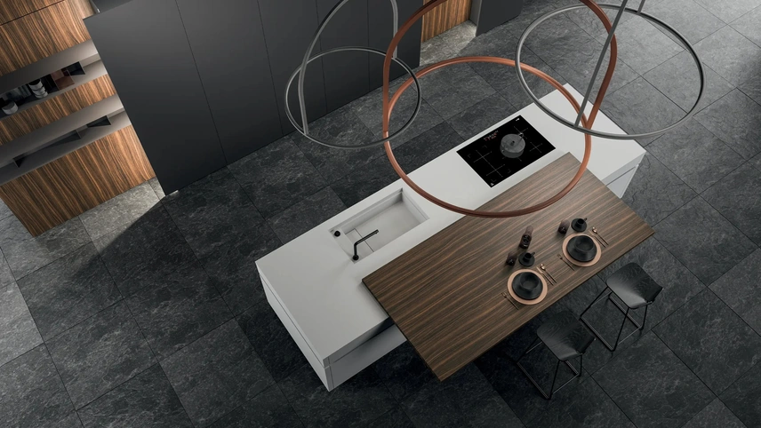 Cucina Design con isola HC-08 Minimal Design 04 di Astra